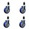 Service Caster 5'' Blue Poly Wheel Swivel 1-1/2'' Expanding Stem Caster Set, 4PK SCC-EX20S514-PPUB-BLUE-112-4 - alternate 1